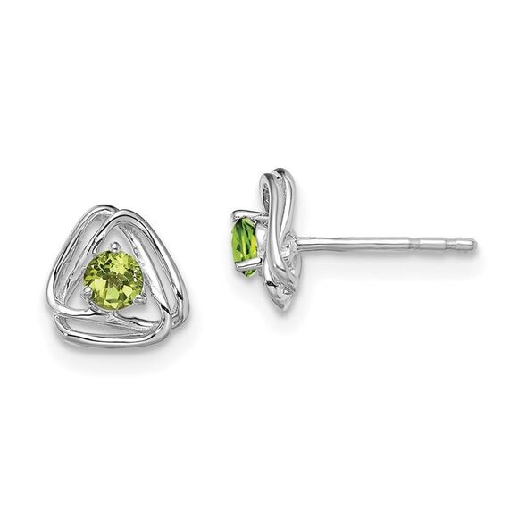 14k White Gold Peridot Post Earrings,All Products : American Fashion Style Bags On Sale